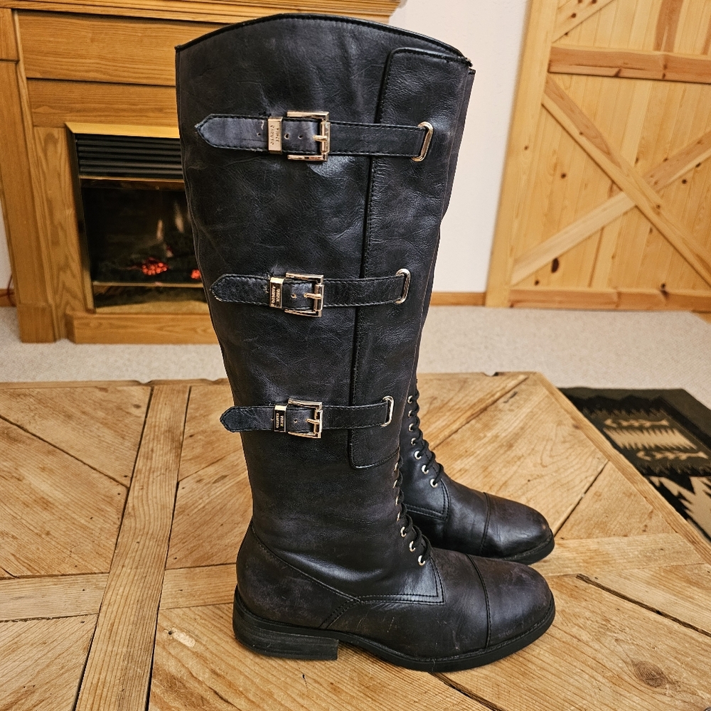 Vincent Camuto Black Festival Boots Women's Size 8.5